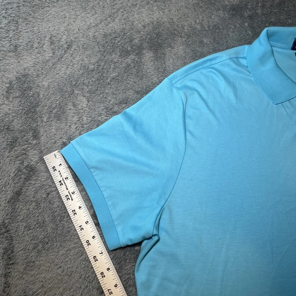 Polo Ralph Lauren Custom Slim Fit Men's Light Blue Short Sleeve SZ XL Flesh Pony